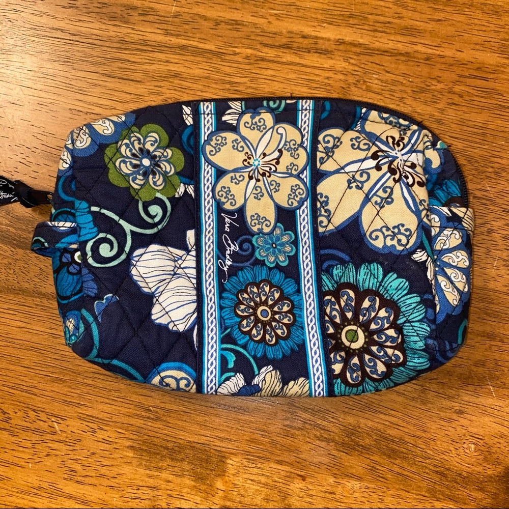 Vera Bradley Blue Floral Small Cosmetic travel bag